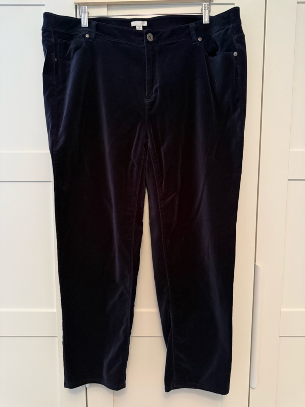 J. Jill Navy/Black Velvet Pants, 20